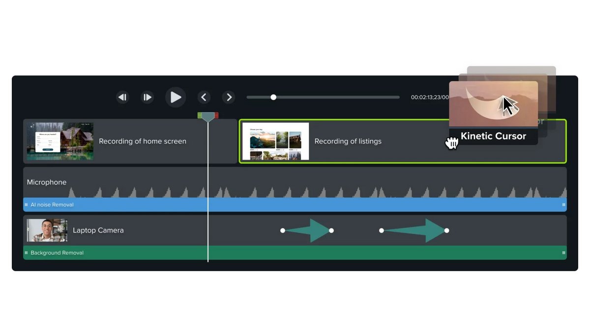 Camtasia est un logiciel de montage vidéo complet qui facilite la création, l’export et le partage de vidéos professionnelles sur YouTube, Vimeo ou Google Drive, avec intégration PowerPoint et Snagit pour le e-learning et les tutoriels - © Camtasia Studio