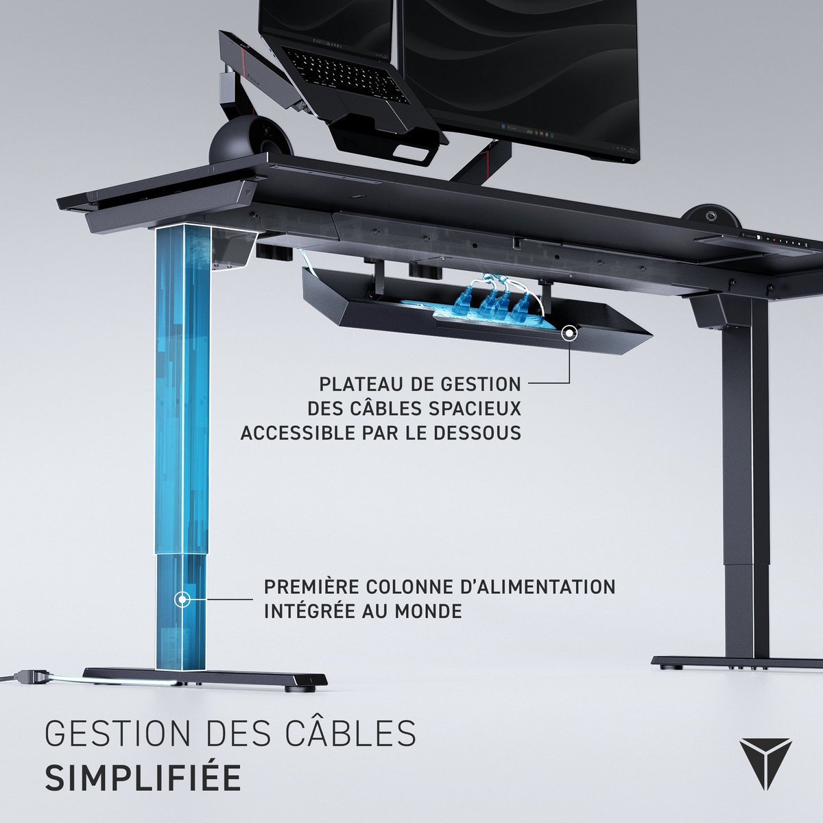 SecretLab n'est pas peu fière de la gestion des câbles autorisée par son nouveau modèle. ©SecretLab