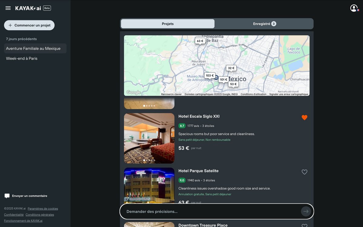 Trouvez les meilleurs prix avec Kayak.AI. ©Kayak