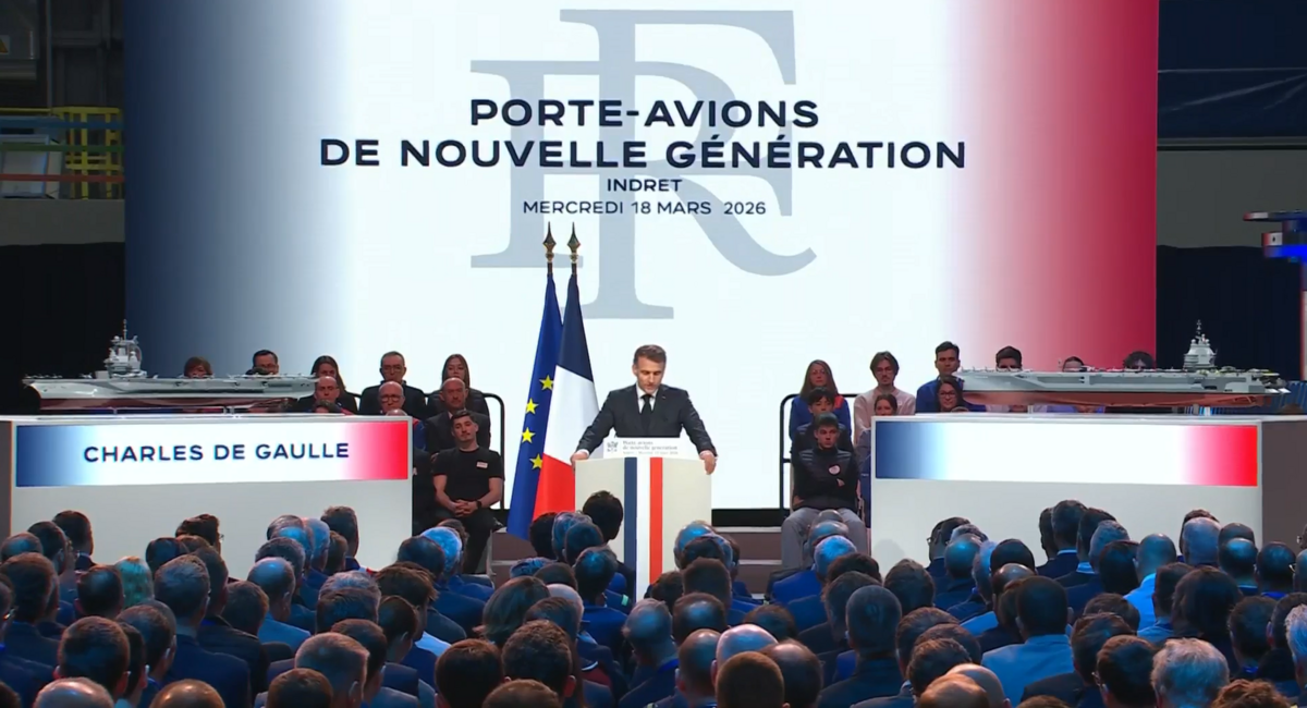 Présentation du nouveau porte-avions français. © Capture d'écran Clubic