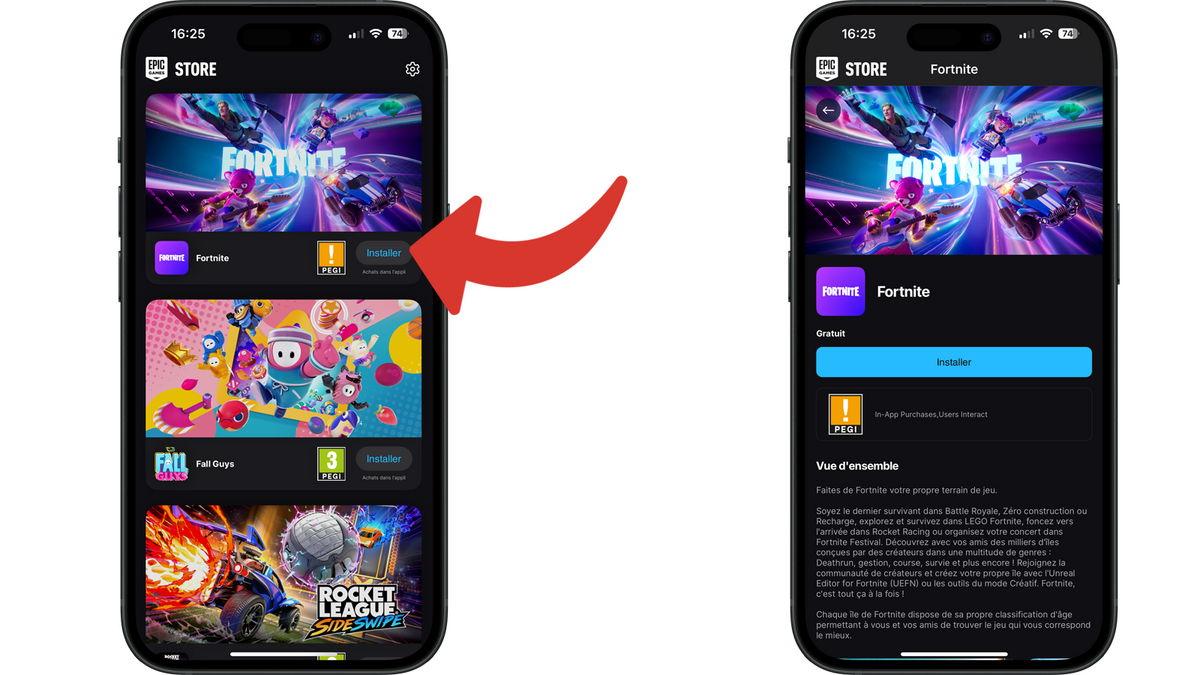 Installer Fortnite sur votre iPhone © Clubic