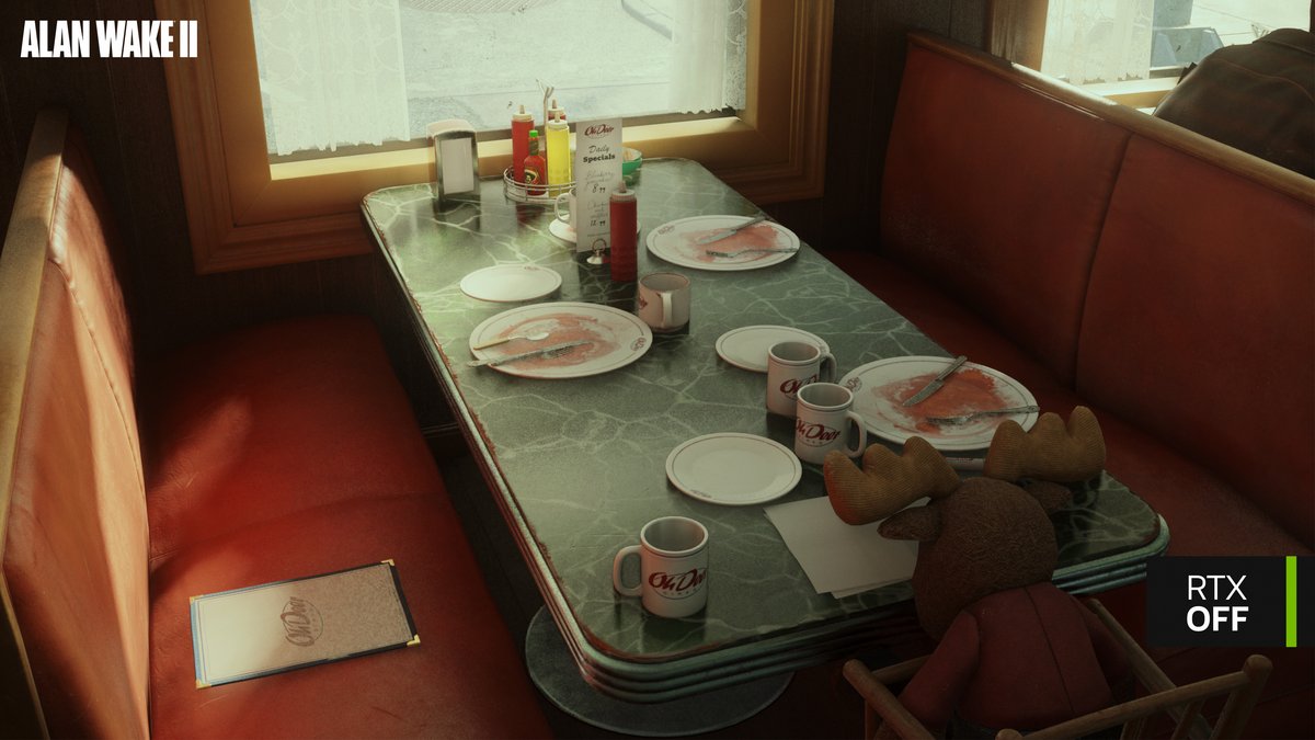 Le path tracing ou l'implémentation complète du ray tracing, sur Alan Wake 2 © NVIDIA