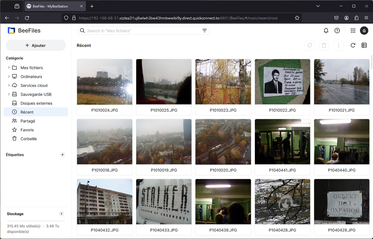 Gestion classique des albums photos, ici sur le PC © Nerces pour Clubic