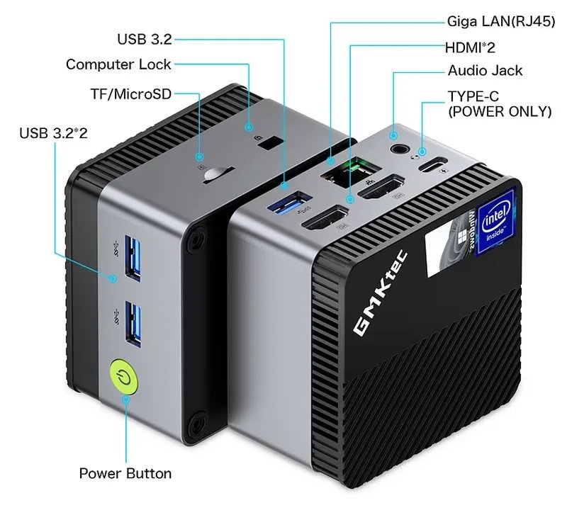 Une connectique complète, à défaut d'être très moderne. ©GMKtec
