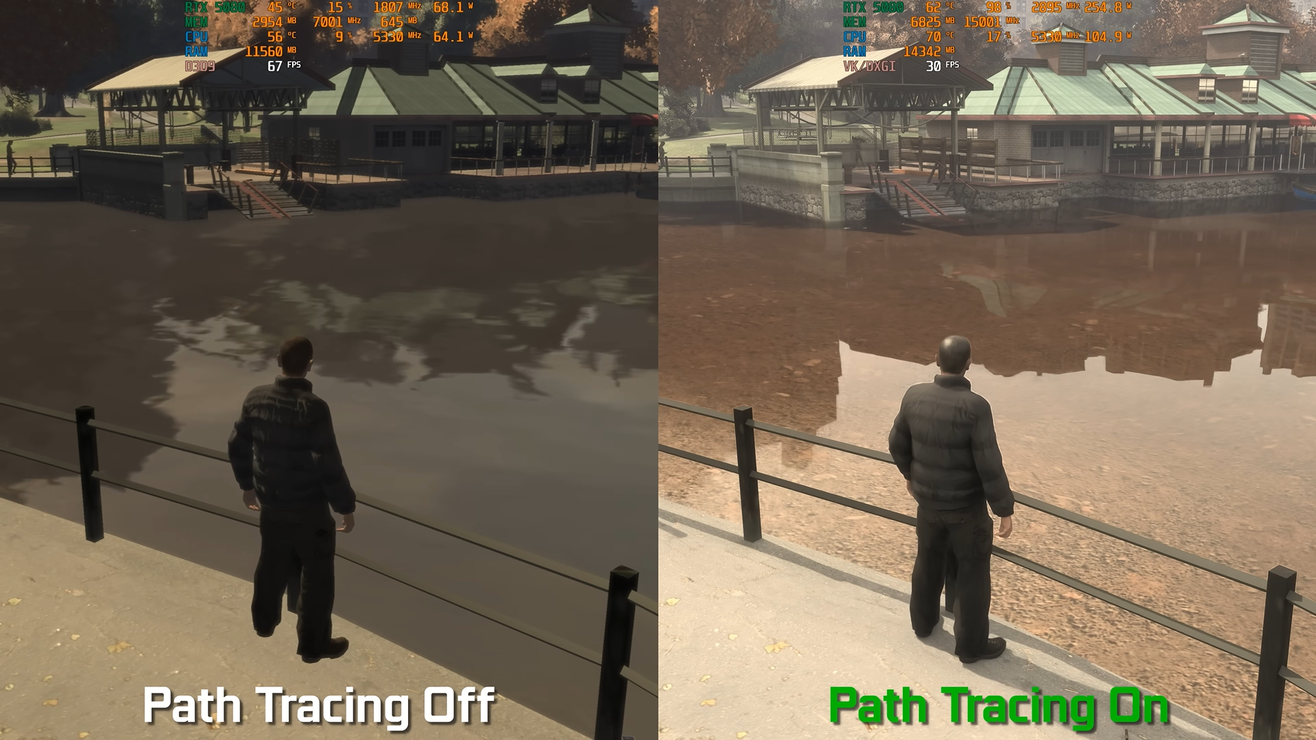 GTA IV comme vous le l'avez probablement jamais vu. © MxBenchmarkPC / Capture d'écran Clubic