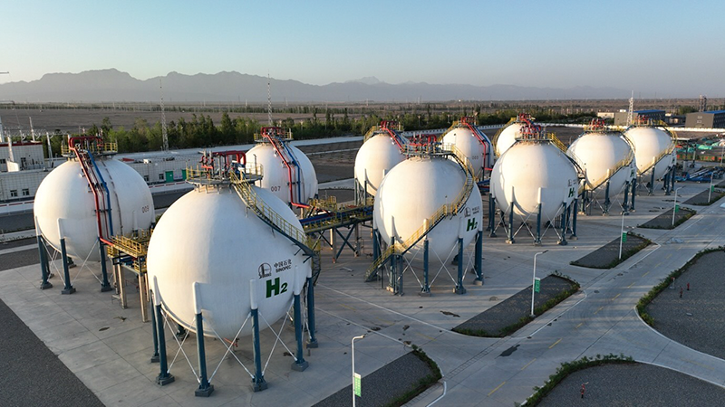 L'usine d'hydrogène vert de Sinopec à Kucha, un des plus grands sites au monde © Sinopec