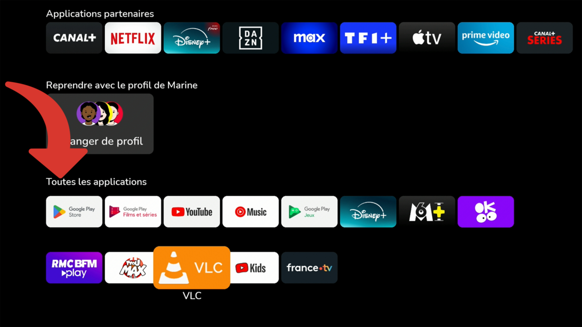 Consulter toutes les applications installées sur le Player TV de la Freebox © Clubic