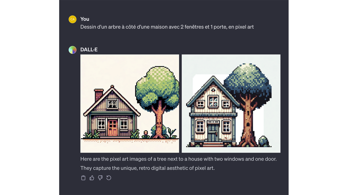 Pixel art généré avec DALL·E 3 © Pascale Duc pour Clubic