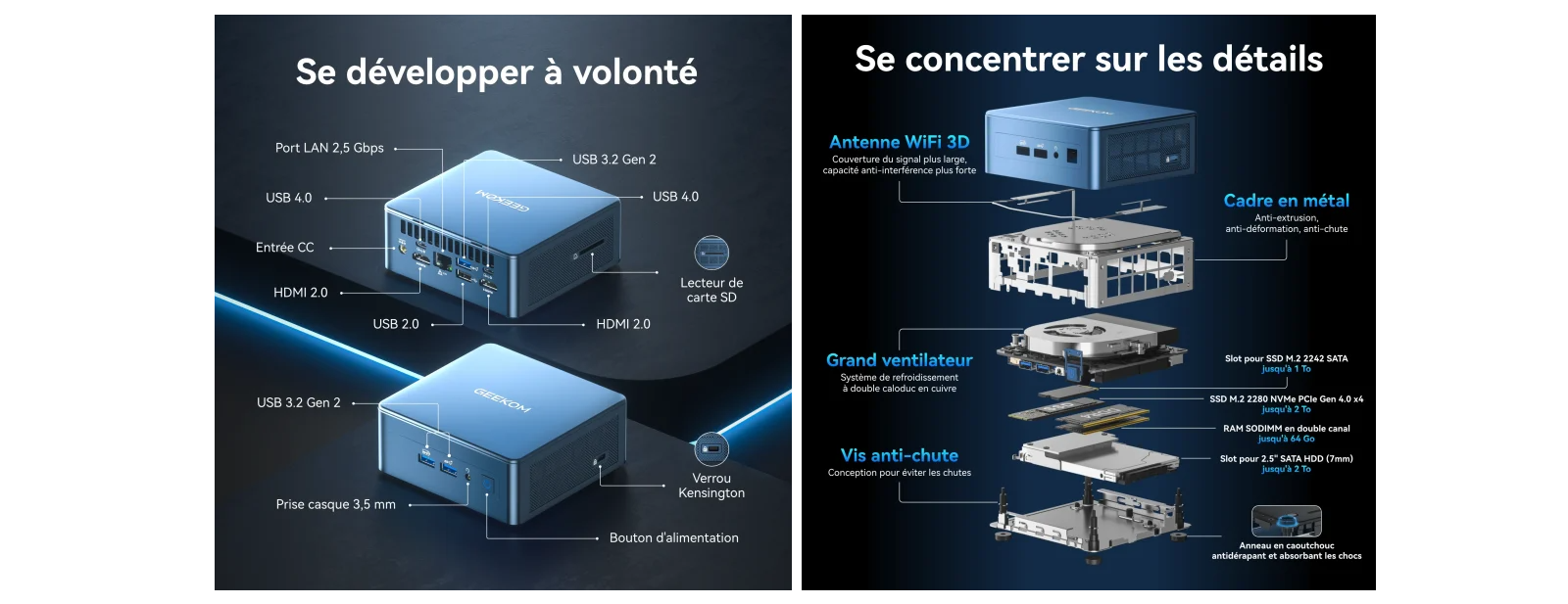 Un Mini PC ultra compacte avec une configuration très solide.