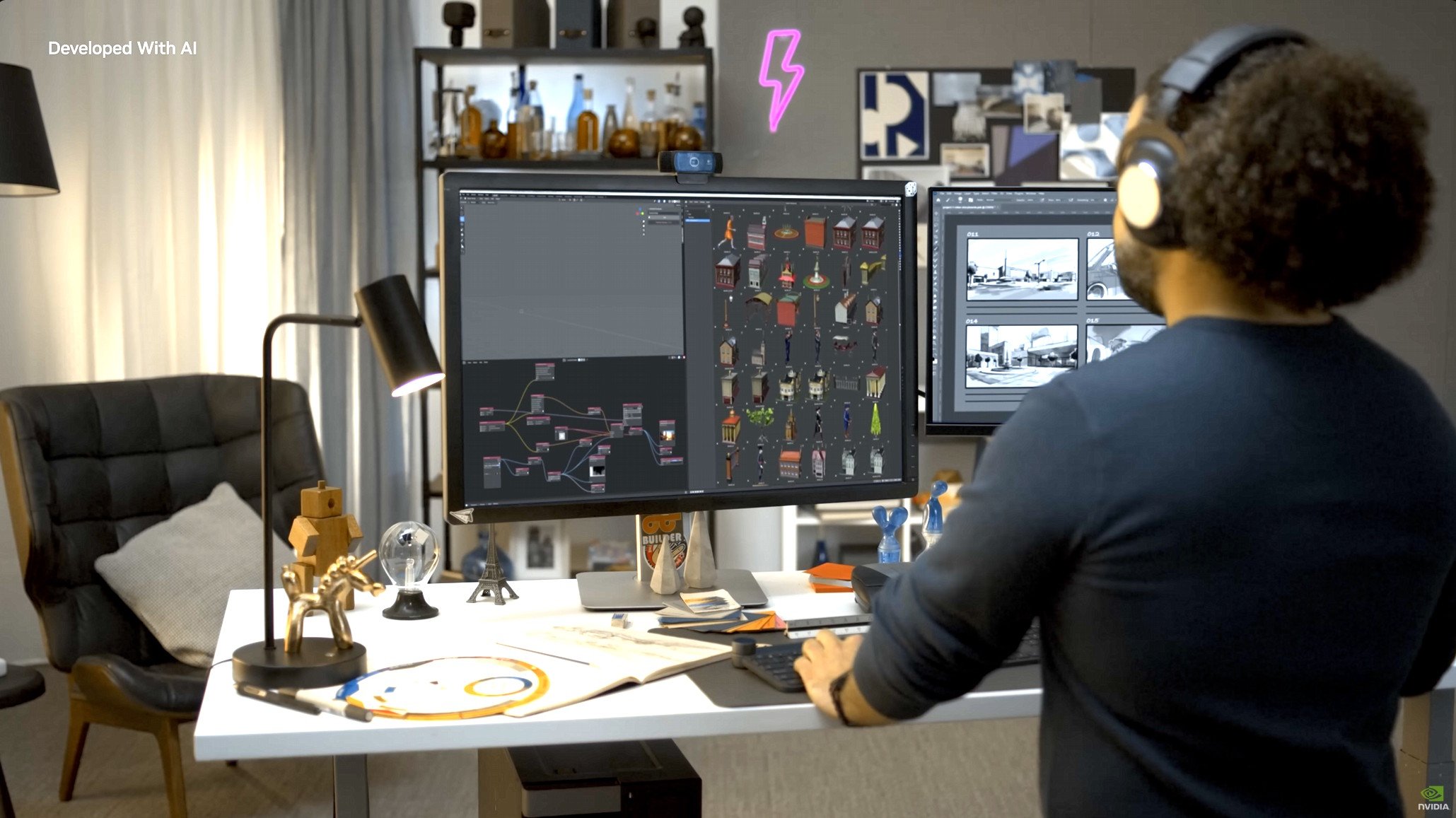 Grâce aux NVIDIA Inference Microservices, vous allez pouvoir faire tourner sur votre ordi ou vos serveurs des modèles d'IA génératives sans être un génie du codage ou de la tech. ©NVIDIA