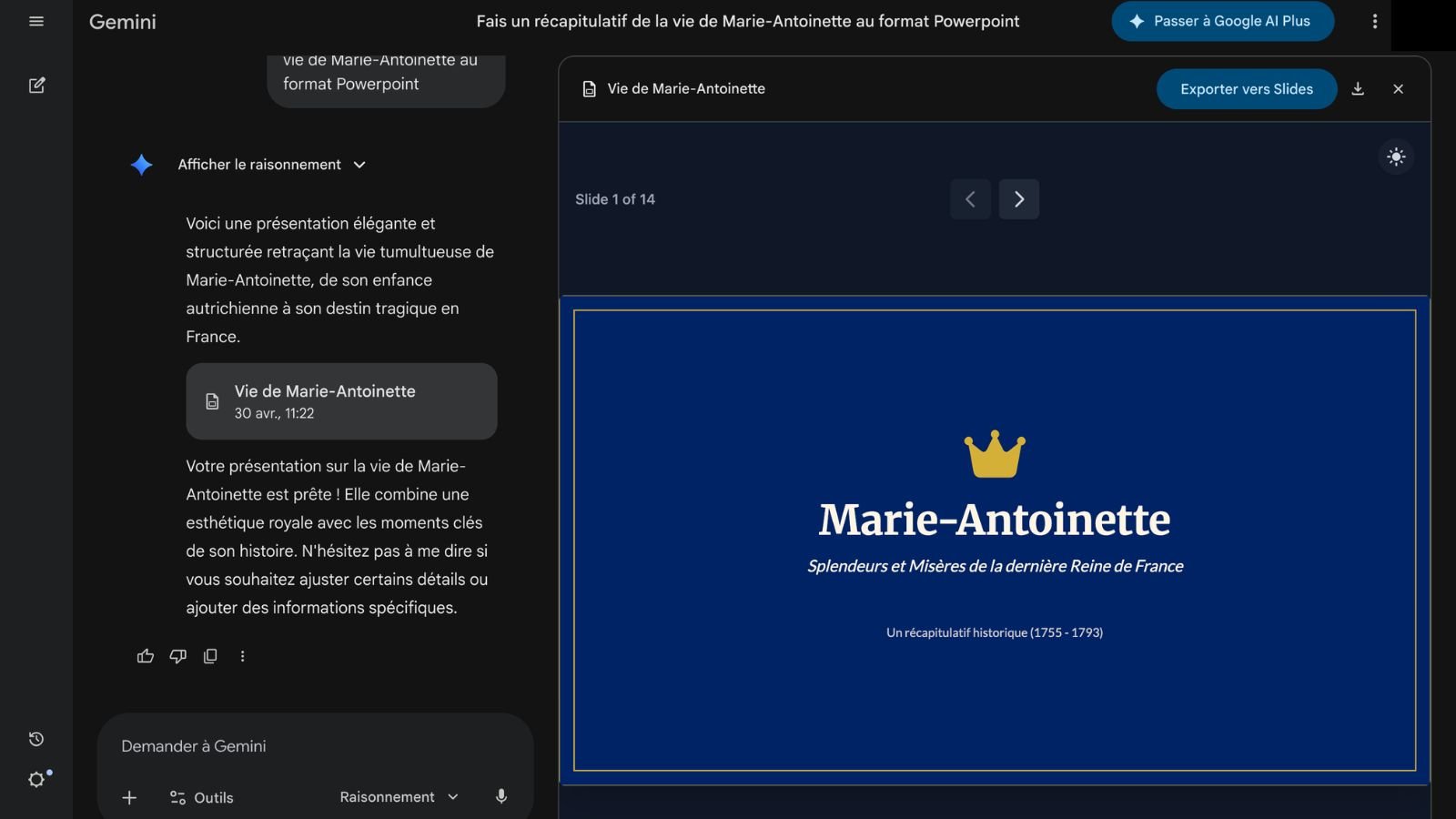 Générez des fichiers au format de votre choix dans Gemini. ©Google