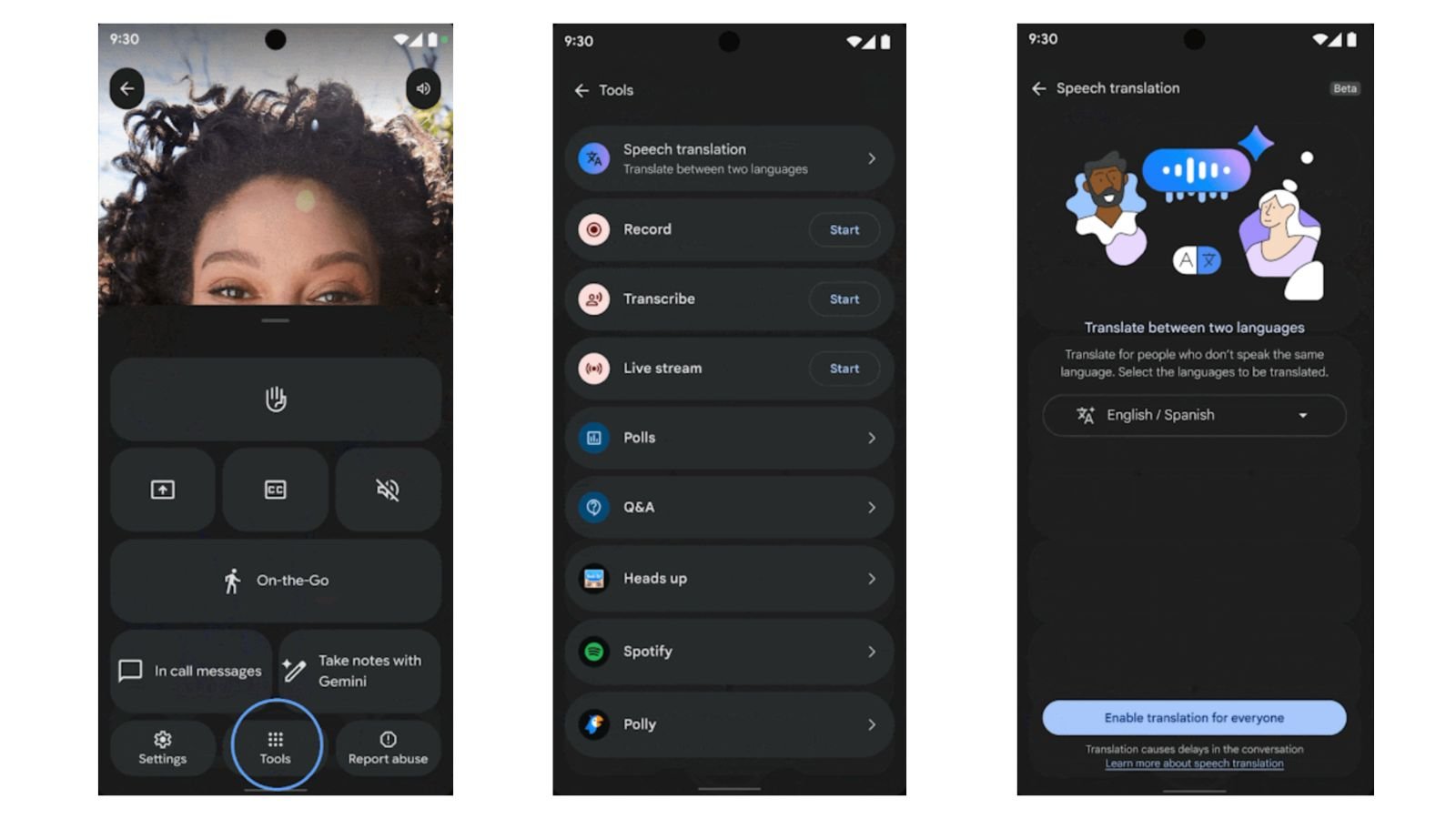 Traduisez le discours de votre interlocuteur en temps réel. ©Google