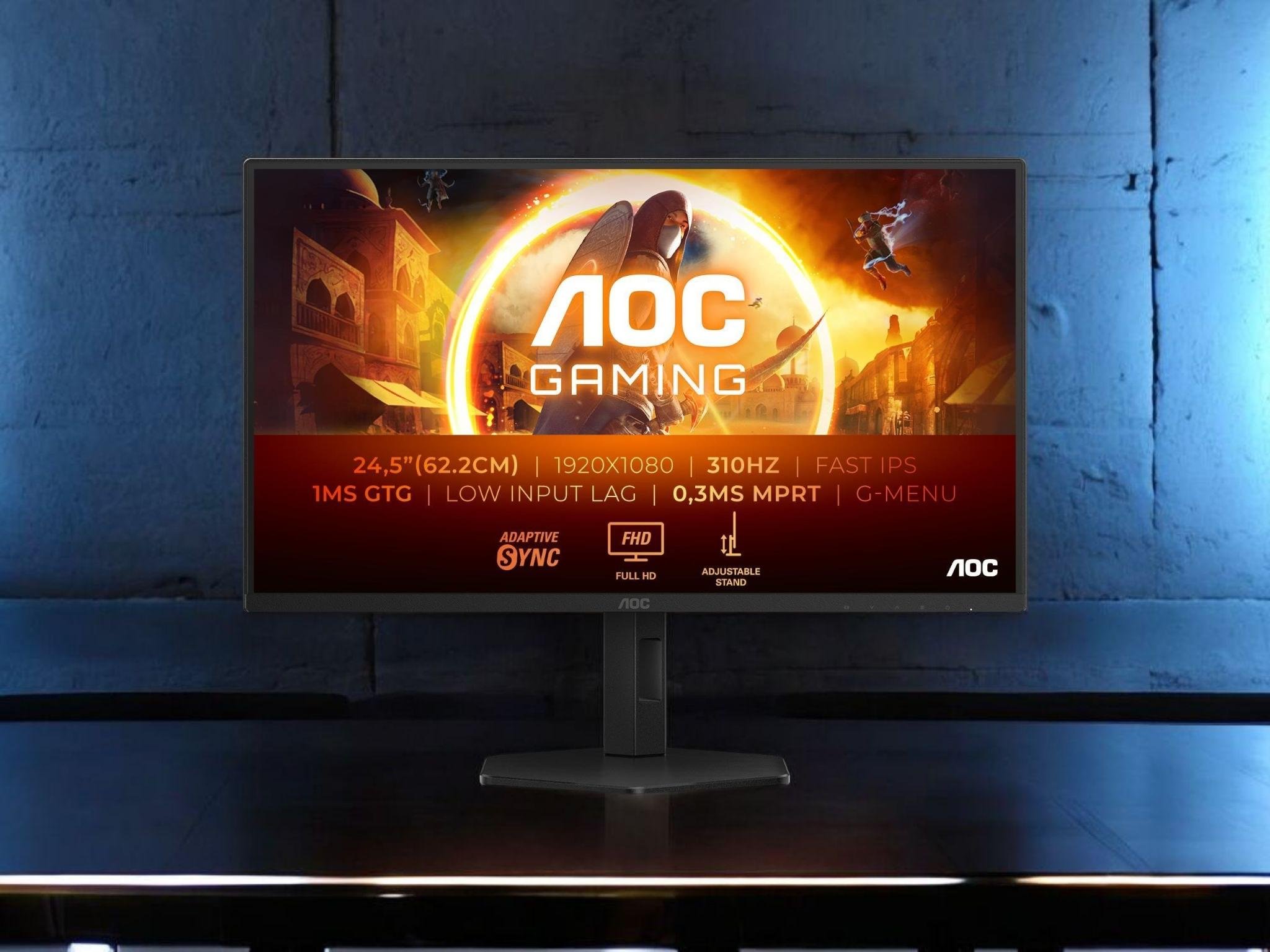 L'AOC GAMING 25G4SXU sera disponible prochainement à 229 € seulement. ©AOC x PhotoRoom