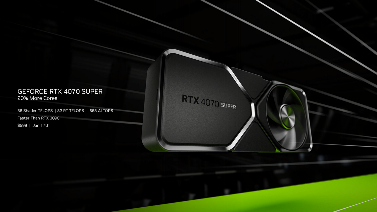 La RTX 4070 SUPER arrive dès le 17janvier © NVIDIA