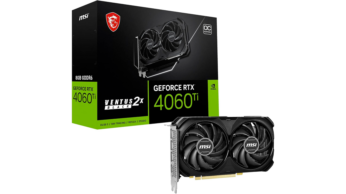 La carte graphique MSI GeForce RTX 4060 Ti Ventus 2X Black 8G OC pour le gaming