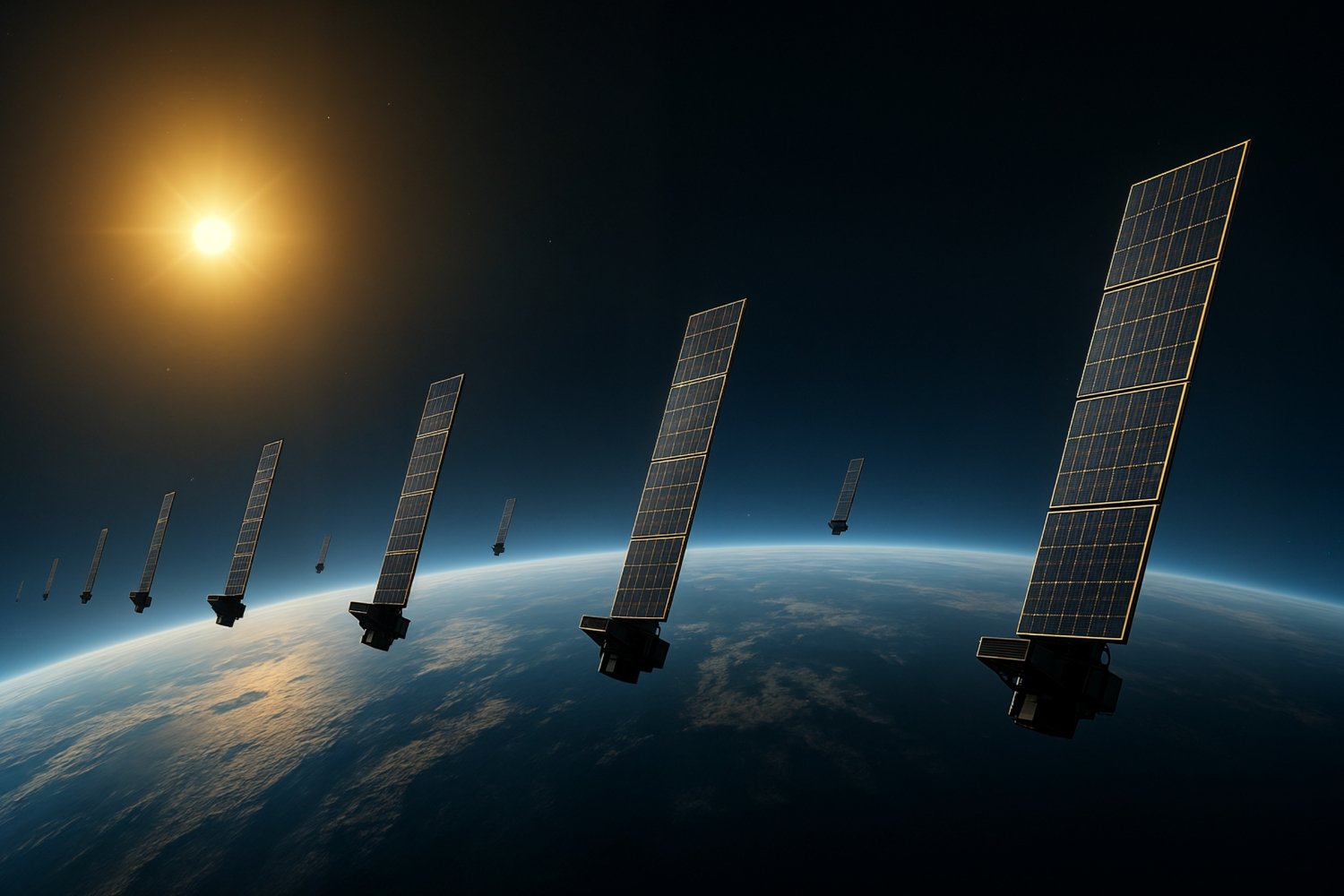 Des satellites Starlink. ©xnk / Shutterstock