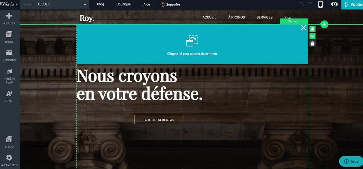 L'éditeur de création de site : ajouter et déplacer des blocs en quelques clics