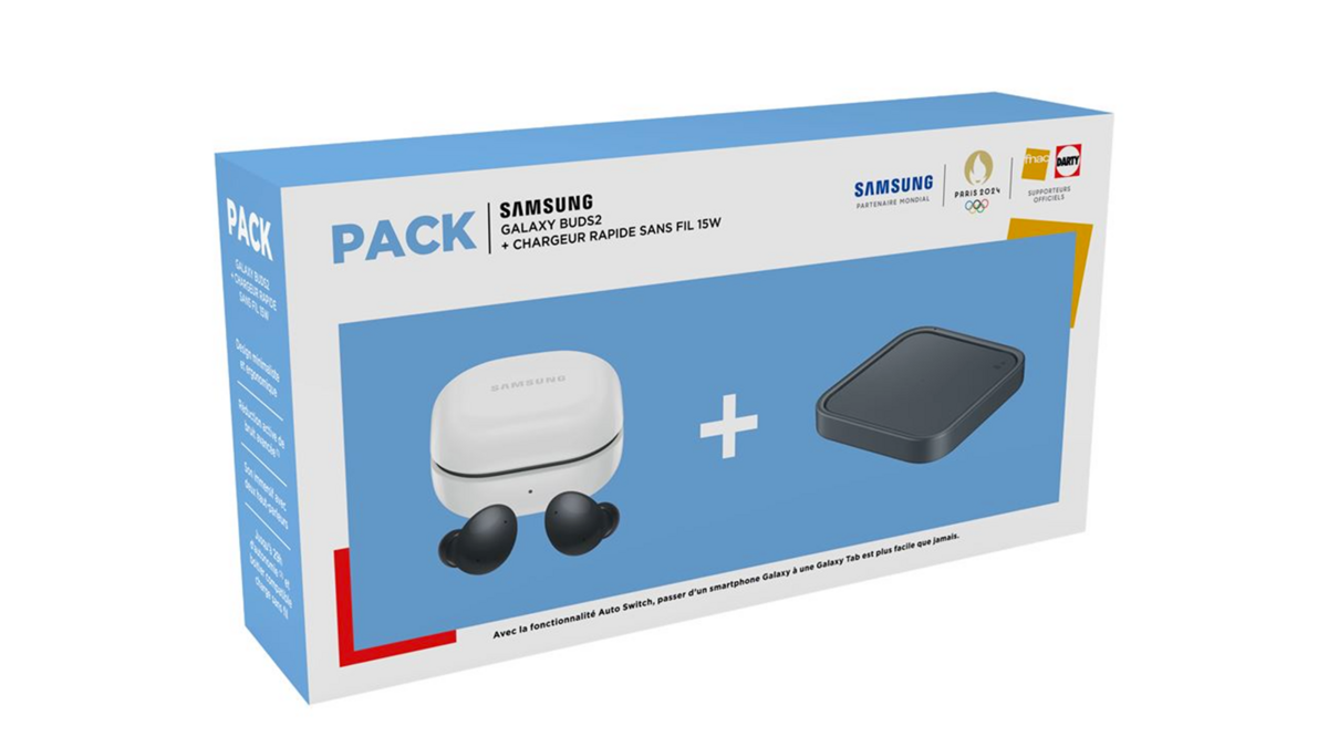 Pack écouteurs sans-fil Samsung Galaxy Buds2 + chargeur 15W