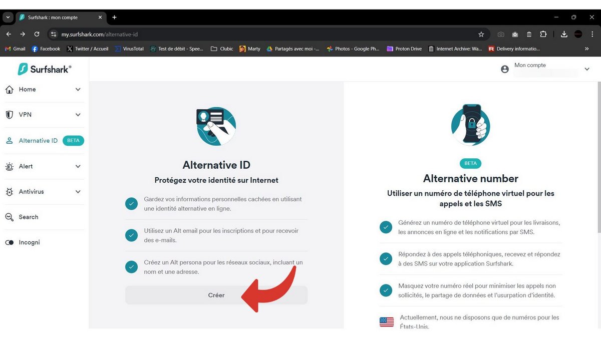 Démarrez le processus de création de votre alias numérique  © Clubic 