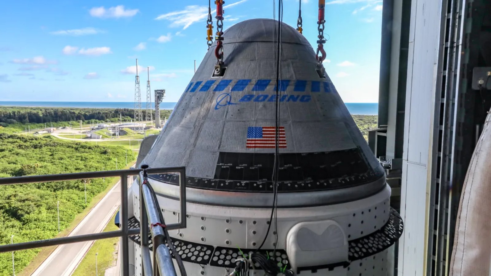 La capsule Starliner de Boeing sur le pas de tir. ©NASA