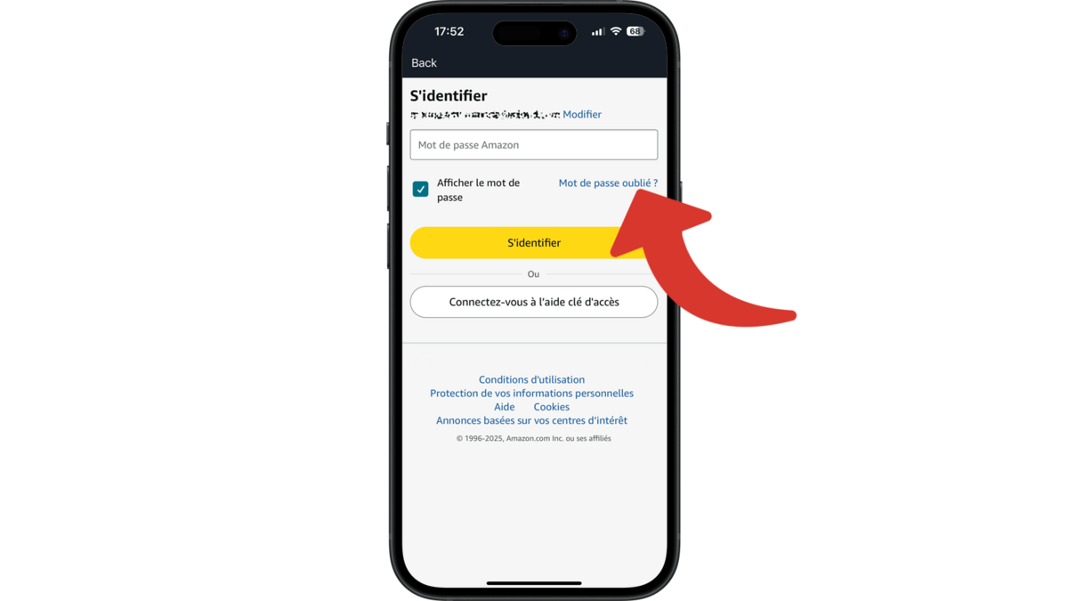 Signaler le mot de passe oublié © Clubic