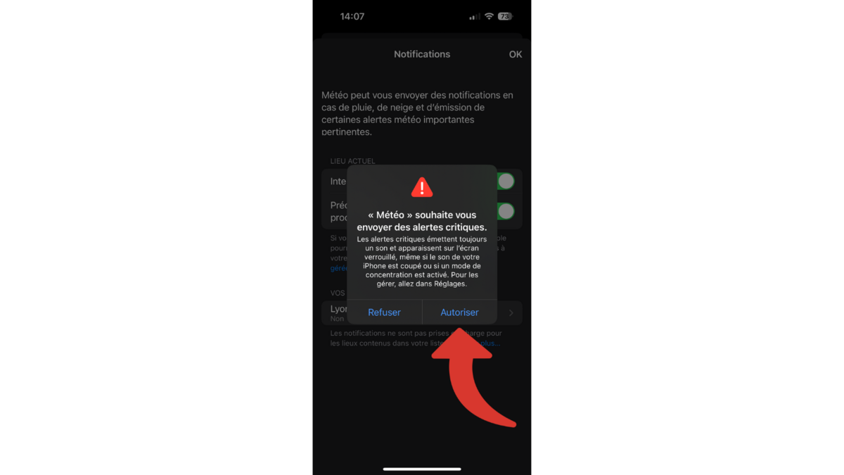 Comment recevoir des alertes météo sur l'iPhone ? 6