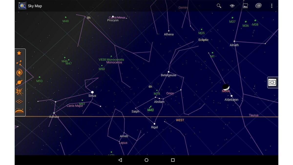 Sky Map Online est un planétarium web interactif qui affiche le ciel en temps réel selon ta position. Simple, complet et sans pub, idéal pour l’exploration amateur - © Sky Map