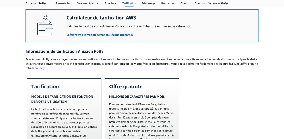 Des tarifs variants selon les besoins © Amazon Web Services