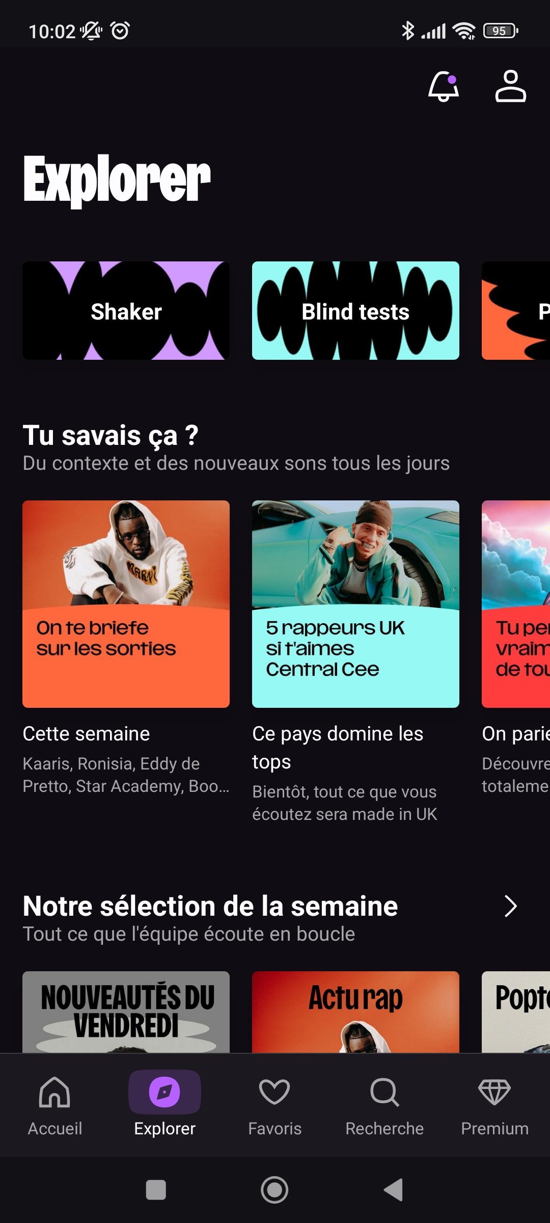 Deezer - L'onglet Explorer