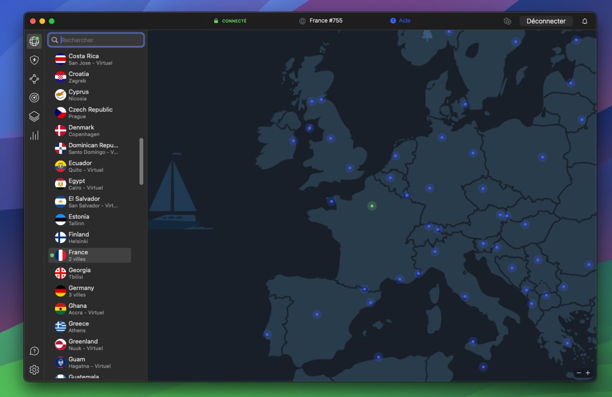 NordVPN administre un parc de serveurs très étendu et performant © Clubic