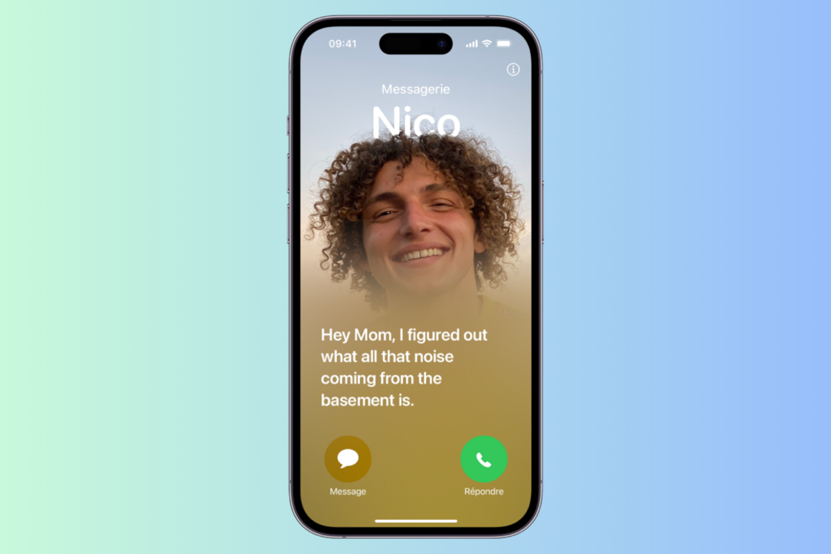 Messagerie vocale en direct iOS 17 © Apple