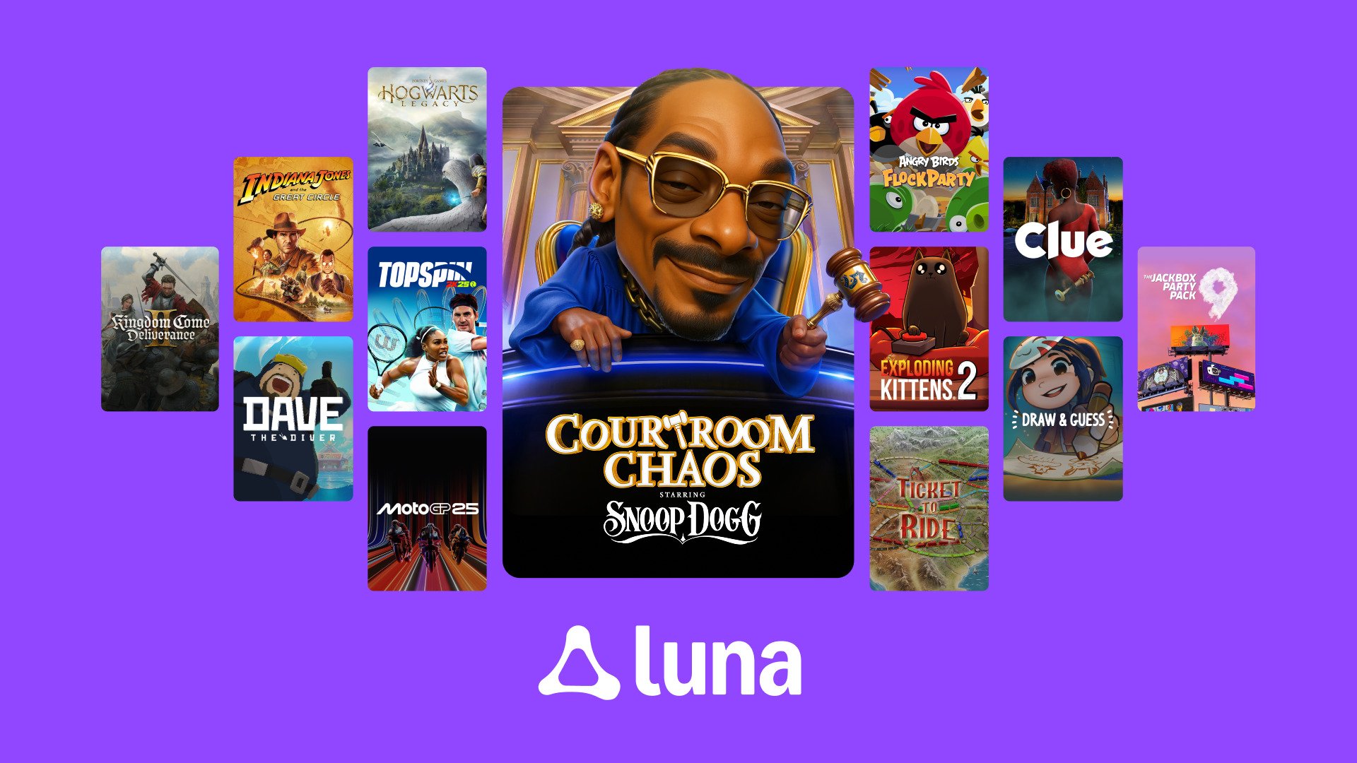 Un aperçu des jeux d'Amazon Luna, dont Courtroom Chaos, avec Snoop Dogg © Amazon