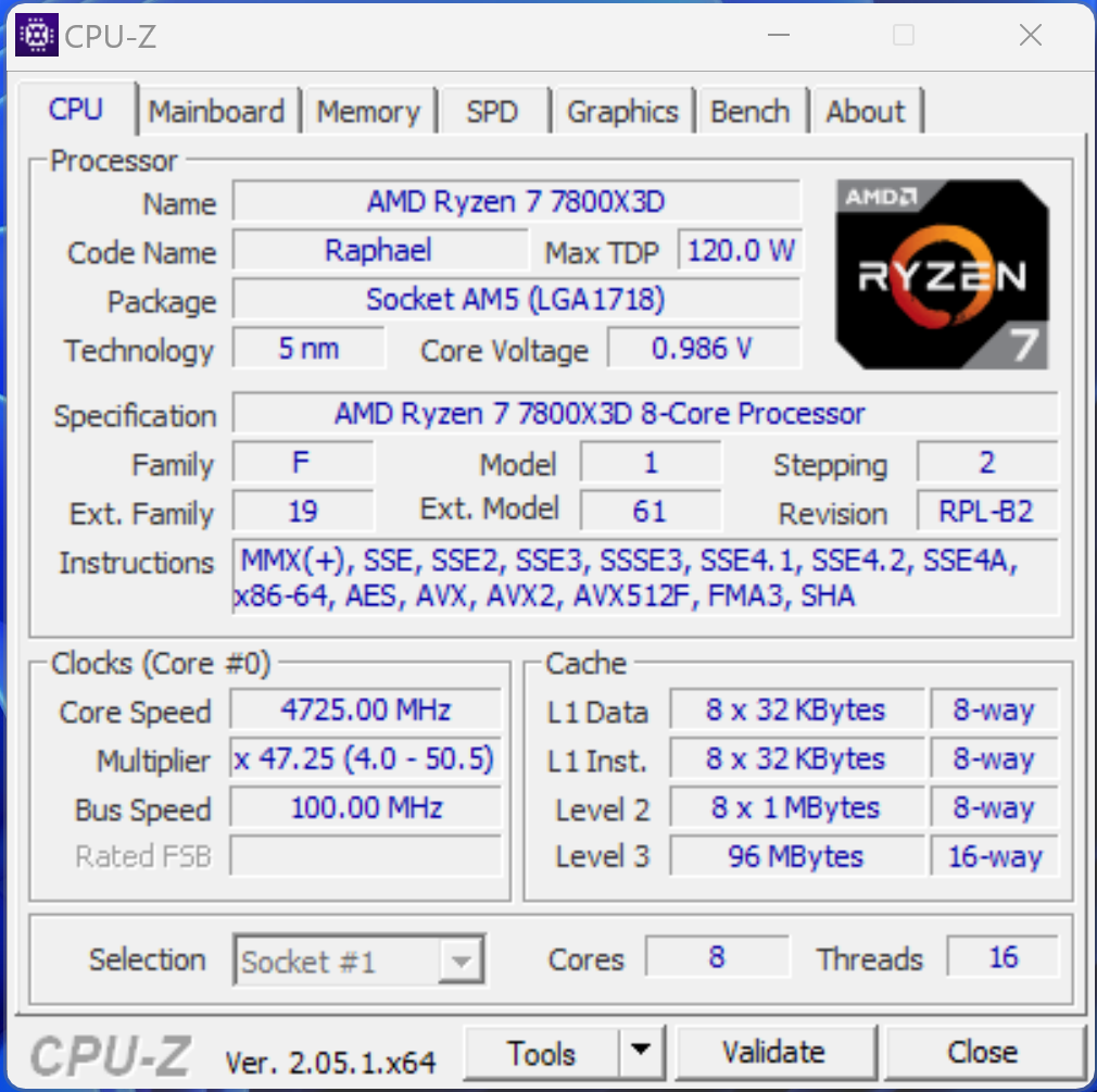 AMD Ryzen 7 7800X3D