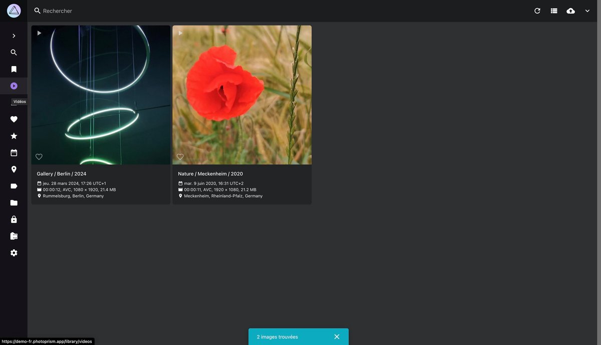 Accédez et gérez vos vidéos avec les mêmes outils performants que pour les photos.