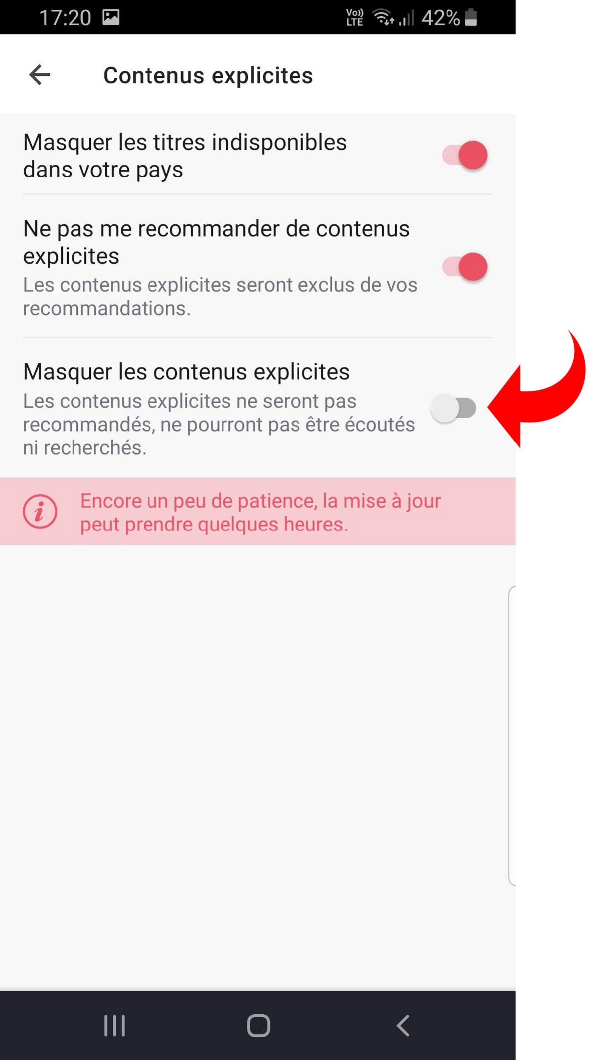 Deezer contenus explicites