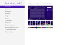 Personnalisation de l'écran de verrouillage Metro et de l'écran Démarrer