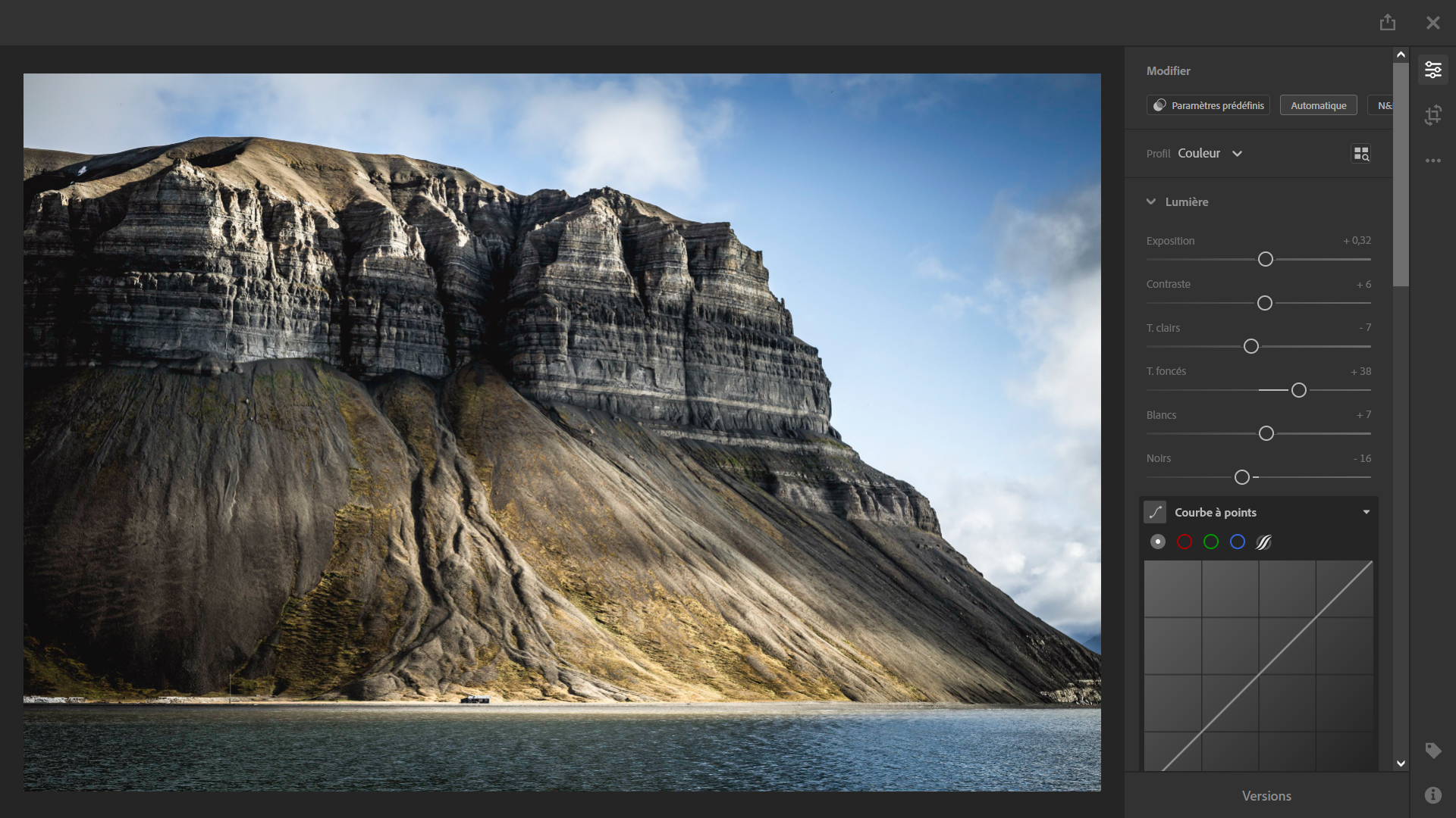 Mode Retouche de Lightroom