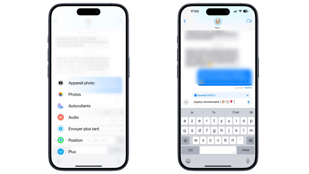 Une option « Envoyer plus tard » qui vous évitera d'oublier les anniversaires © Clubic