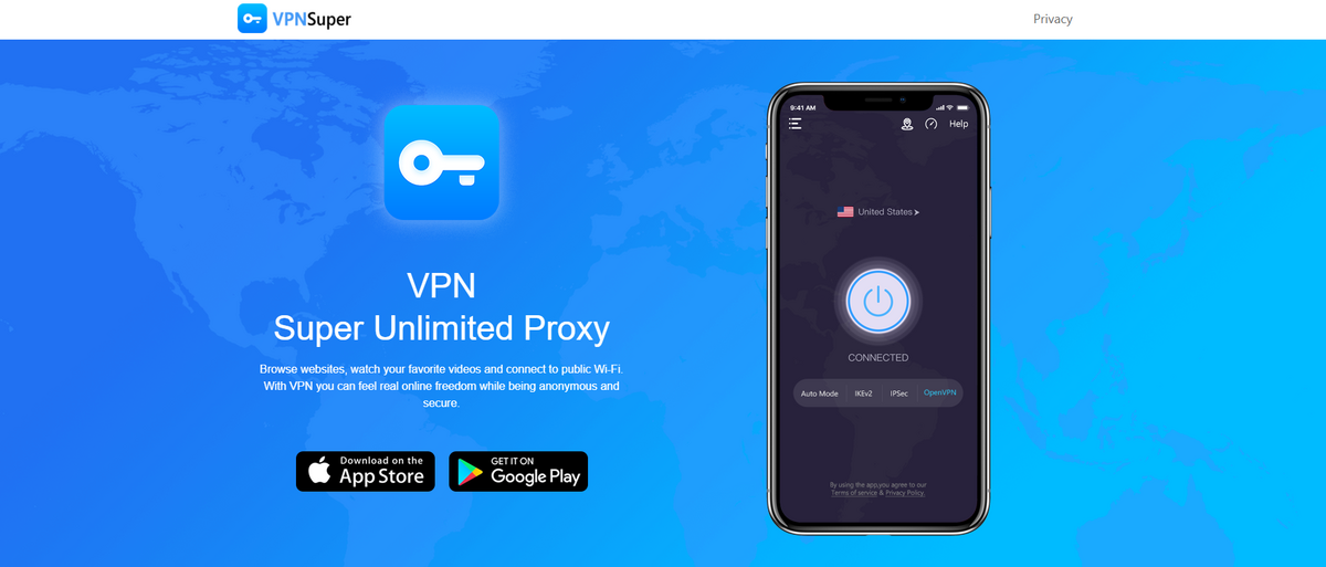 Presentation du logicil VPN Proxy Unlimited Shield © Mobile Jump Pte Ltd