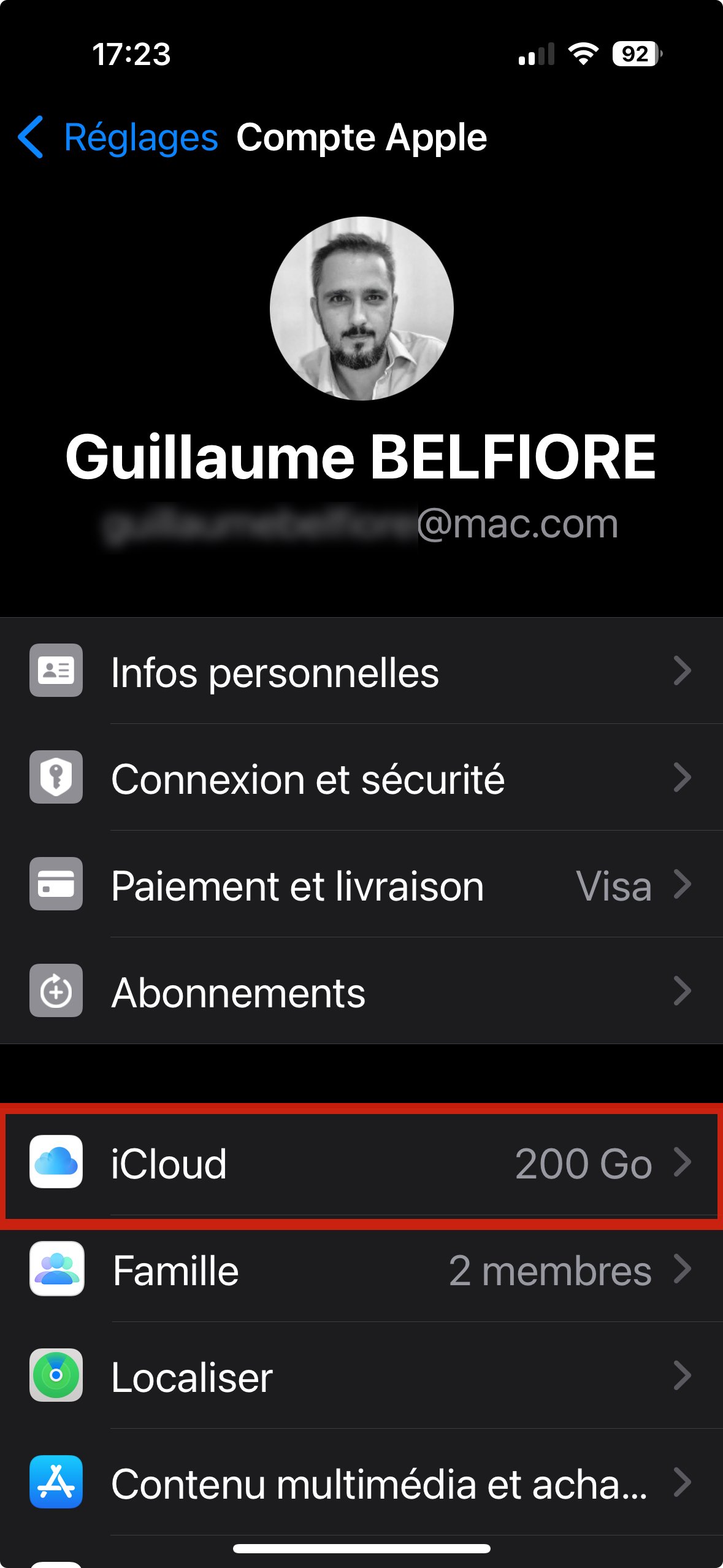 iCloud iOS