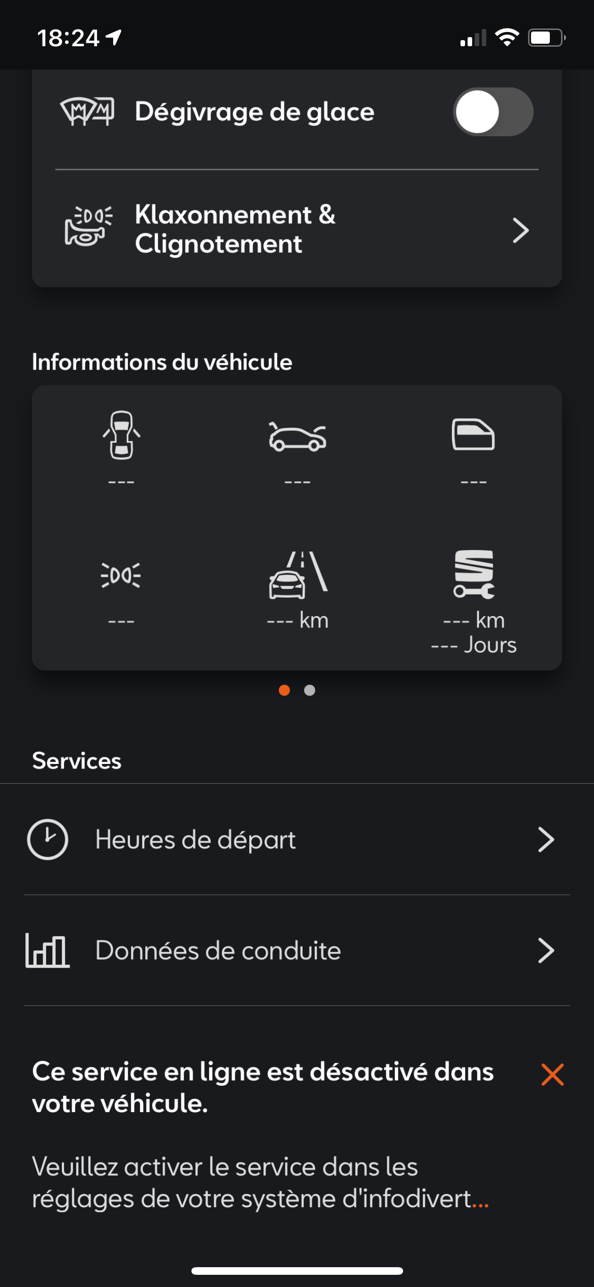 Application mobile SEAT Connect pour iOS