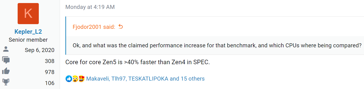 Kepler_L2 annonce d'excellentes performances pour Zen 5 © VideoCardz