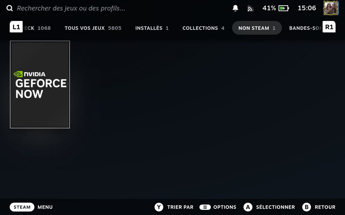 Steam Deck GeForce NOW