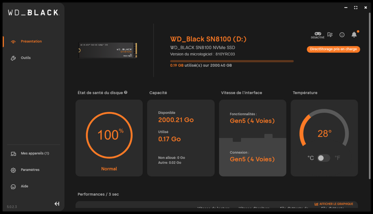 L'interface du Tableau de bord est d'une grande clarté. ©Nerces pour Clubic