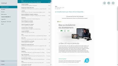 L'application Courrier de Windows 8