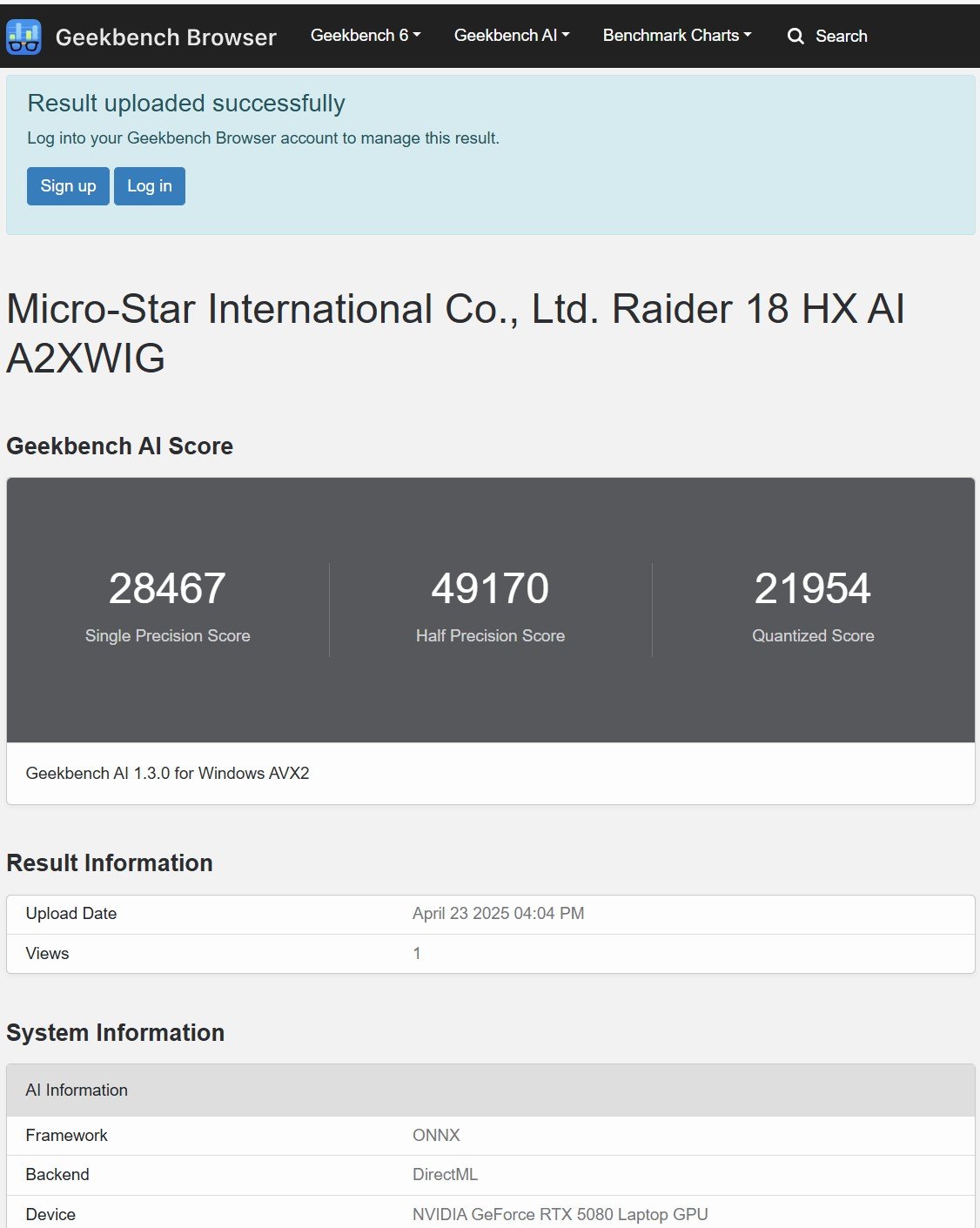 MSI Raider 18 HX AI
