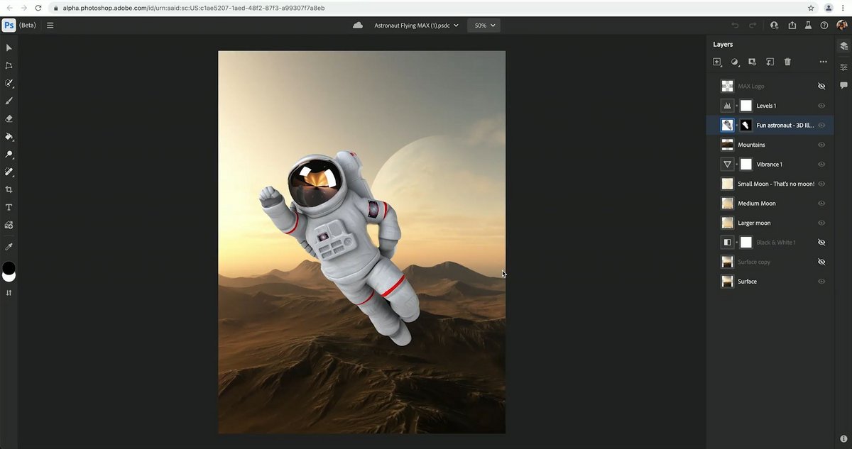 Photoshop sur navigateur web