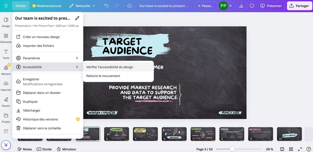 Vérifiez l'accessibilité de vos créations © Canva