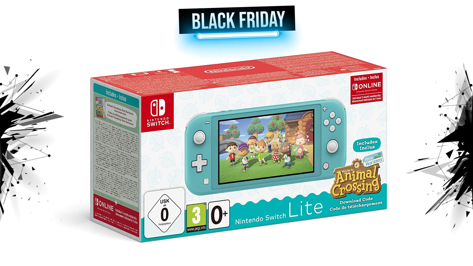switch lite black animal crossing friday 1600