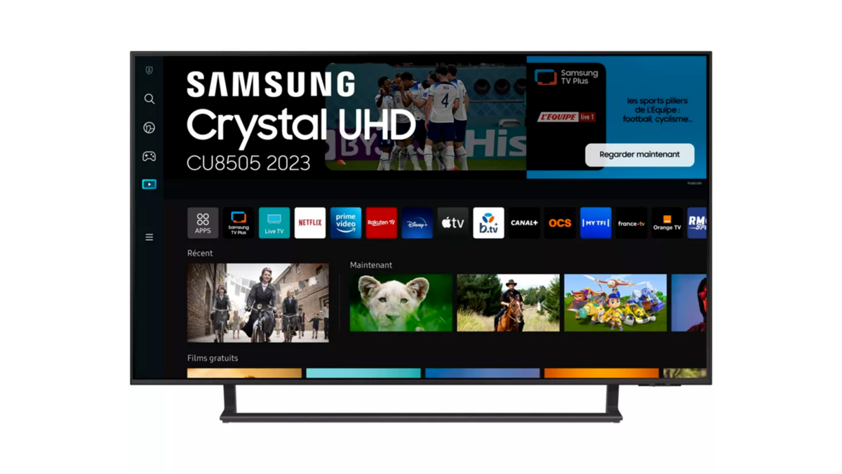 La TV connectée Samsung CU8505 2023, un modèle 50" HDR60 Hz avec Tizen 7.0